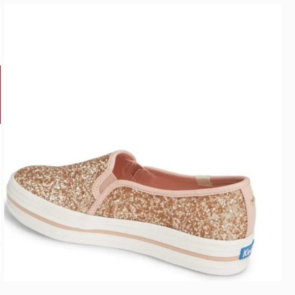 KATE SPADE keds triple decker glitter pink shoes 6 - Picture 2 of 12